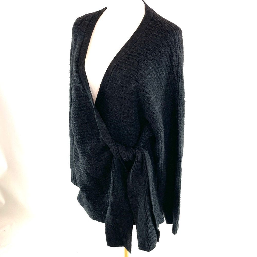 Love, Whit by Whitney Port, Side Tie Sweater in Dark Gray, M - Picture 7 of 9